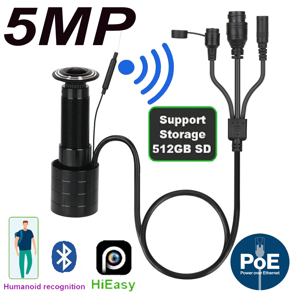 Home Security La - 5MP porte oeil IP POE caméra