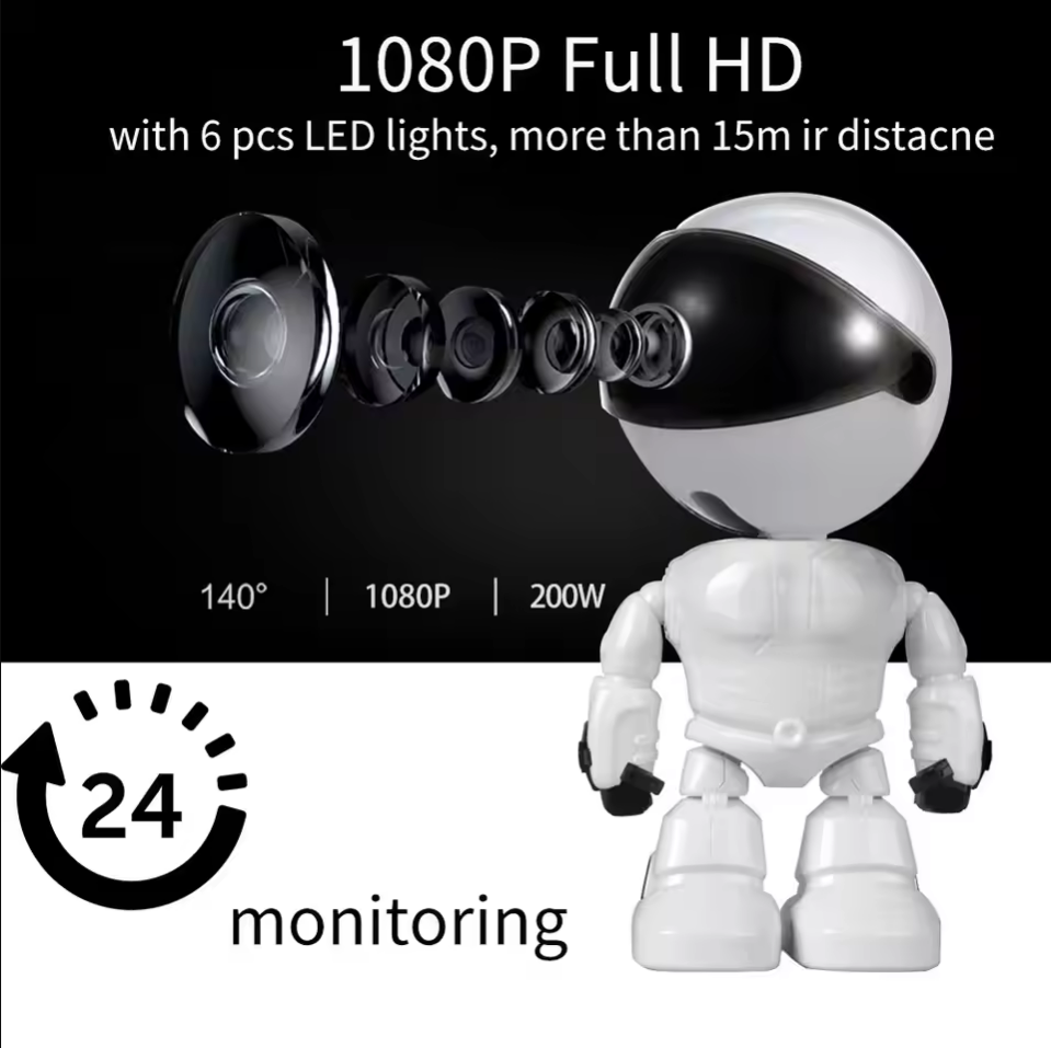 Home Security Robots - Caméra IP WiFi robot intelligente, moniteur