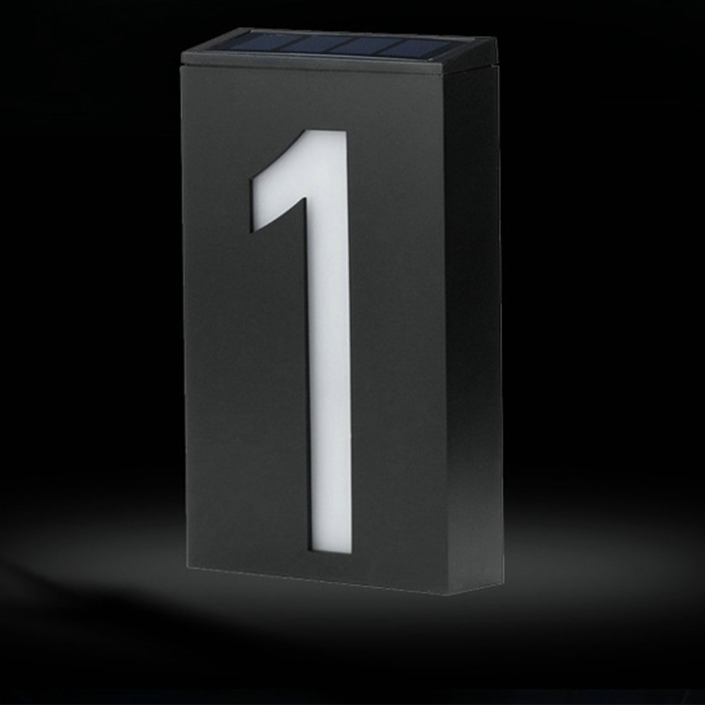 Solar Security Light - Plaque de porte LED solaire numéro