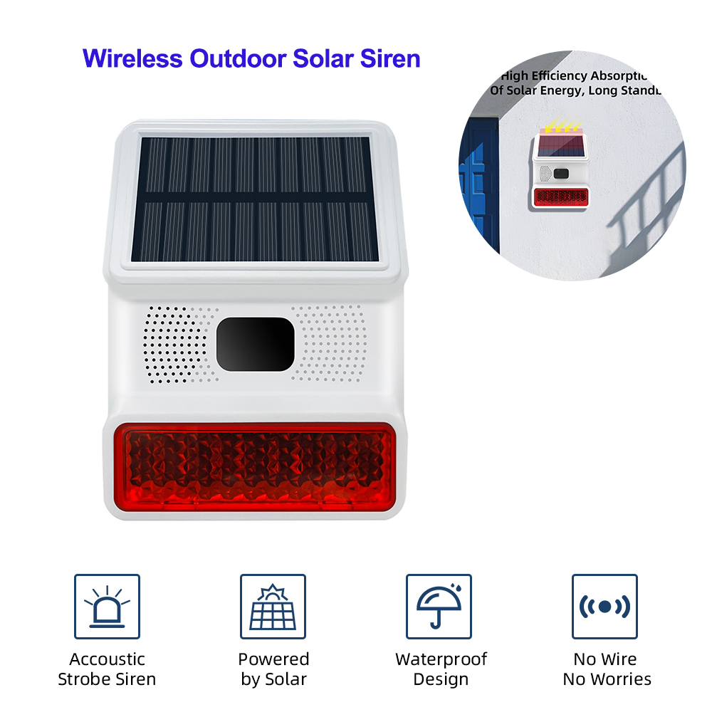 Solar Security Light - TAIBOAN 433MHZ sans fil solaire son
