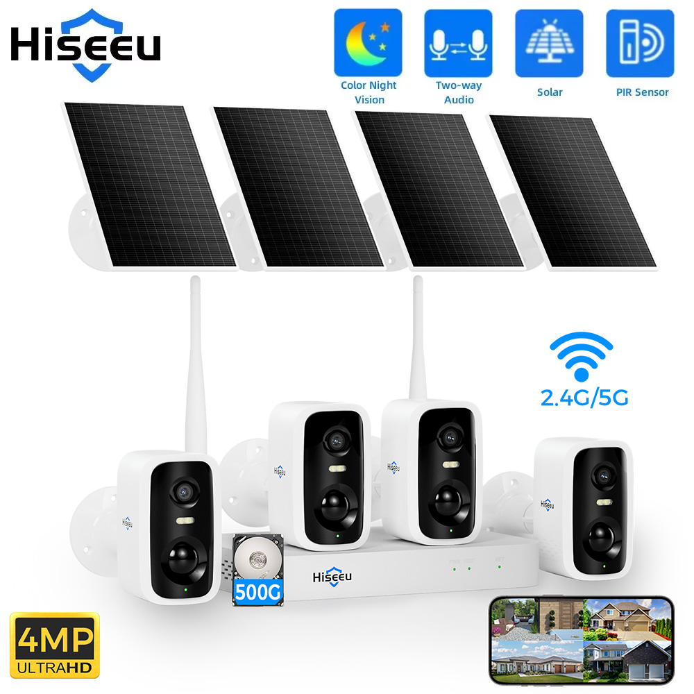 Nvr Kit 8 Channel - Hiseeu 10CH NVR 4MP WiFi caméra