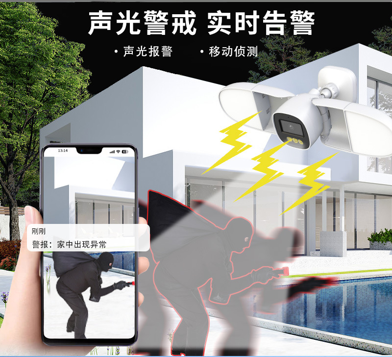 Caméra IP de sécurité domestiq - Home Security Flood Lights avis et prix