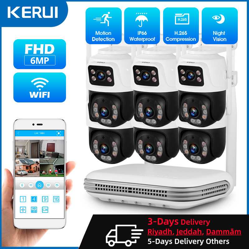 KERUI Étanche 6MP HD Sans Fil  - Nvr Kit 8 Channel avis et prix