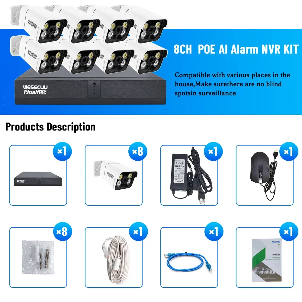 Kit Système de Surveillance CC - Nvr Kit 8 Channel avis et prix